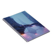 Futuristic Cityscape with Hovering Structures Notitieboek (Rechterzijde)