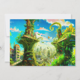 Futuristic Colorful Plant City, door AI gegenereer