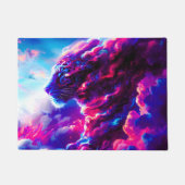 Futuristic Cosmic Neon Leopard  Deurmat (Voorkant)