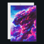 Futuristic Cosmic Neon Leopard  Feestdagenkaart<br><div class="desc">A powerful cosmic leopard emerging from vibrant clouds of neon pink,  electric blue,  and deep violet.</div>