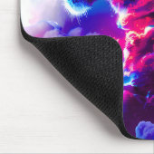 Futuristic Cosmic Neon Leopard Muismat (Hoek)