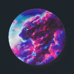 Futuristic Cosmic Neon Leopard  Papieren Bordje<br><div class="desc">A powerful cosmic leopard emerging from vibrant clouds of neon pink,  electric blue,  and deep violet.</div>