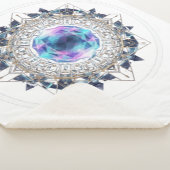 Futuristic Crystal Mandala – Geometric Tech Art Sherpa Deken (3/4)
