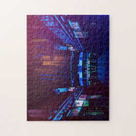 Futuristic Cyberpunk City op Mars Legpuzzel