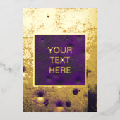 Futuristic Cyberpunk Grunge Texture Folie Uitnodiging (Voorkant)