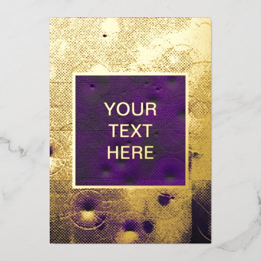 Futuristic Cyberpunk Grunge Texture Folie Uitnodiging (Voorkant)