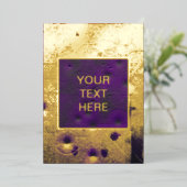 Futuristic Cyberpunk Grunge Texture Folie Uitnodiging (Staand Voorkant)