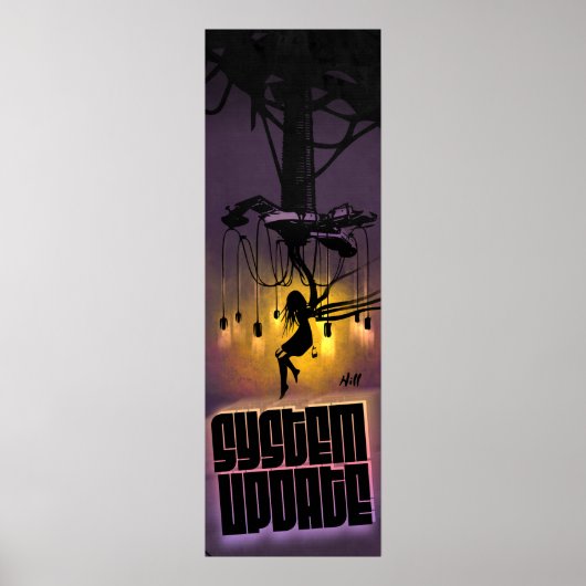 Futuristic Cyberpunk Sci Fi Fantasy VR Artwork Poster (Voorkant)