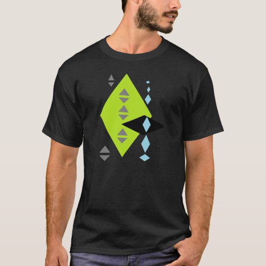 Futuristic Diamond Print T-shirt (Voorkant)