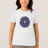 Futuristic Digital Play Button Abstract design  Tri-Blend Shirt (Voorkant)