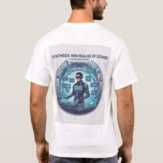 Futuristic DJ Lab Tee – Science Meets Sound T-shirt (Achterkant)