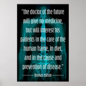 Futuristic Doctor of the Future Edison Quote Poster (Voorkant)