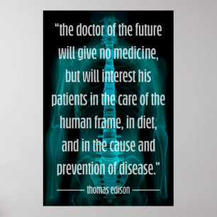 Futuristic Doctor of the Future Edison Quote Poster