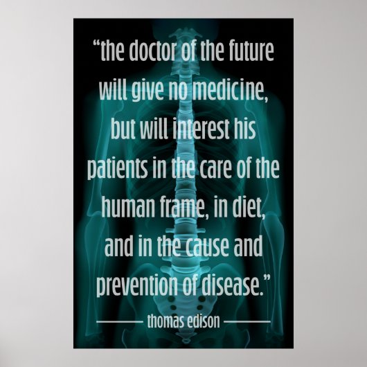 Futuristic Doctor of the Future Edison Quote Poster (Voorkant)