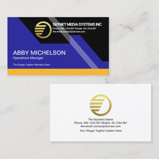 Futuristic Dynamic Colorful Stunning Webmaster Visitekaartje (Voorkant / Achterkant)