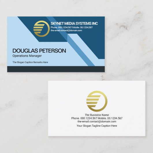 Futuristic Dynamische Verbluffende Veiligheid van  Visitekaartje (Voorkant / Achterkant)