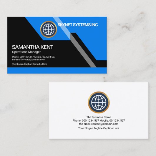 Futuristic Dynamische Verbluffende Verbluffende Kl Visitekaartje (Voorkant / Achterkant)