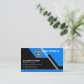 Futuristic Dynamische Verbluffende Verbluffende Kl Visitekaartje (Staand voorkant)