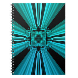 Futuristic Electric Plasma Fractal Design Notitieboek
