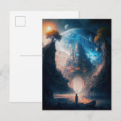 Futuristic Fantasy Castle Landscape Briefkaart (Voorkant / Achterkant)