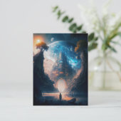 Futuristic Fantasy Castle Landscape Briefkaart (Staand voorkant)