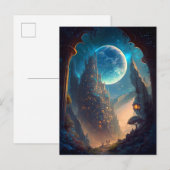 Futuristic Fantasy Castle Landscape Briefkaart (Voorkant / Achterkant)