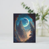 Futuristic Fantasy Castle Landscape Briefkaart (Staand voorkant)