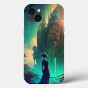 Futuristic Fantasy Castle Landscape Case-Mate iPhone Case