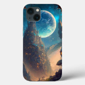 Futuristic Fantasy Castle Landscape Case-Mate iPhone Case (Achterkant)