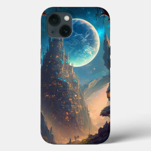Futuristic Fantasy Castle Landscape Case-Mate iPhone Case