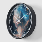 Futuristic Fantasy Castle Landscape Clock (Hoek)