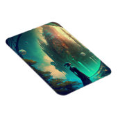 Futuristic Fantasy Castle Landscape Magneet (Rechterzijde)