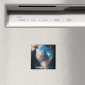 Futuristic Fantasy Castle Landscape Magnet (Insitu (Vaatwasser))