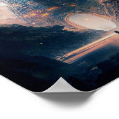 Futuristic Fantasy Castle Landscape Poster (Hoek)