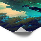 Futuristic Fantasy Castle Landscape Poster (Hoek)