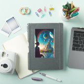 Futuristic Fantasy Castle Landscape Sticker (iPad Cover)