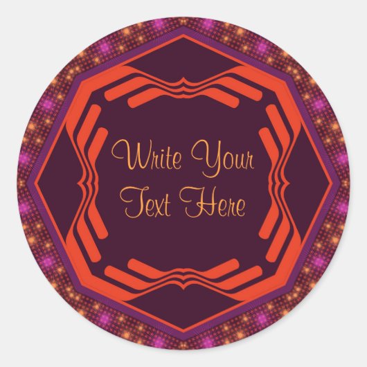 Futuristic Fantasy Custom RoundSticker Ronde Sticker (Voorkant)