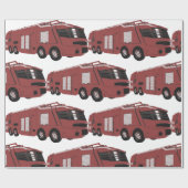 Futuristic Fire Truck Cadeaupapier (Vlak)