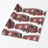 Futuristic Fire Truck Cadeaupapier (Uitgerold)