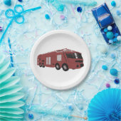 Futuristic Fire Truck Papieren Bordje (Feest)