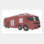 Futuristic Fire Truck Rechthoekige Sticker (Voorkant)