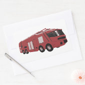 Futuristic Fire Truck Rechthoekige Sticker