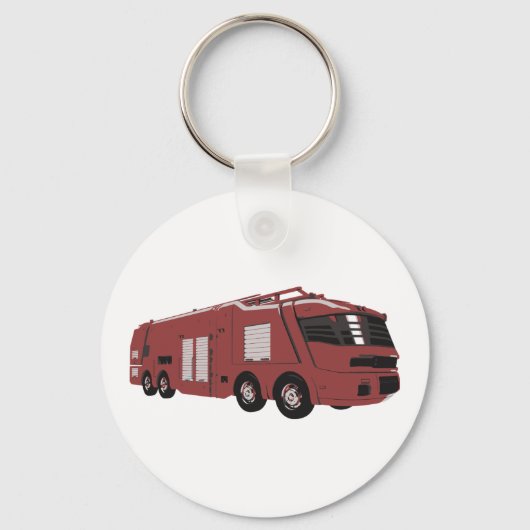 Futuristic Fire Truck Sleutelhanger (Achterkant)