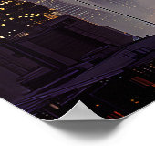 Futuristic floating megastructures above the city poster (Hoek)