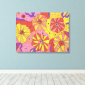 Futuristic Floral Garden Abstract Canvas Art Print (Insitu (Houten vloer))