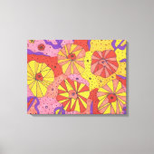 Futuristic Floral Garden Abstract Canvas Art Print (Voorkant)