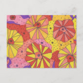 Futuristic Floral Garden Art Briefkaart (Voorkant)