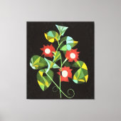 Futuristic Floral Morning Glory Abstracte Art Canvas Afdruk (Voorkant)