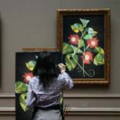 Futuristic Floral Morning Glory Abstracte Art Canvas Afdruk