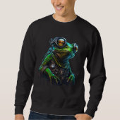 Futuristic Frog Hoodie Sweatshirt - Blijf warm in  (Voorkant)